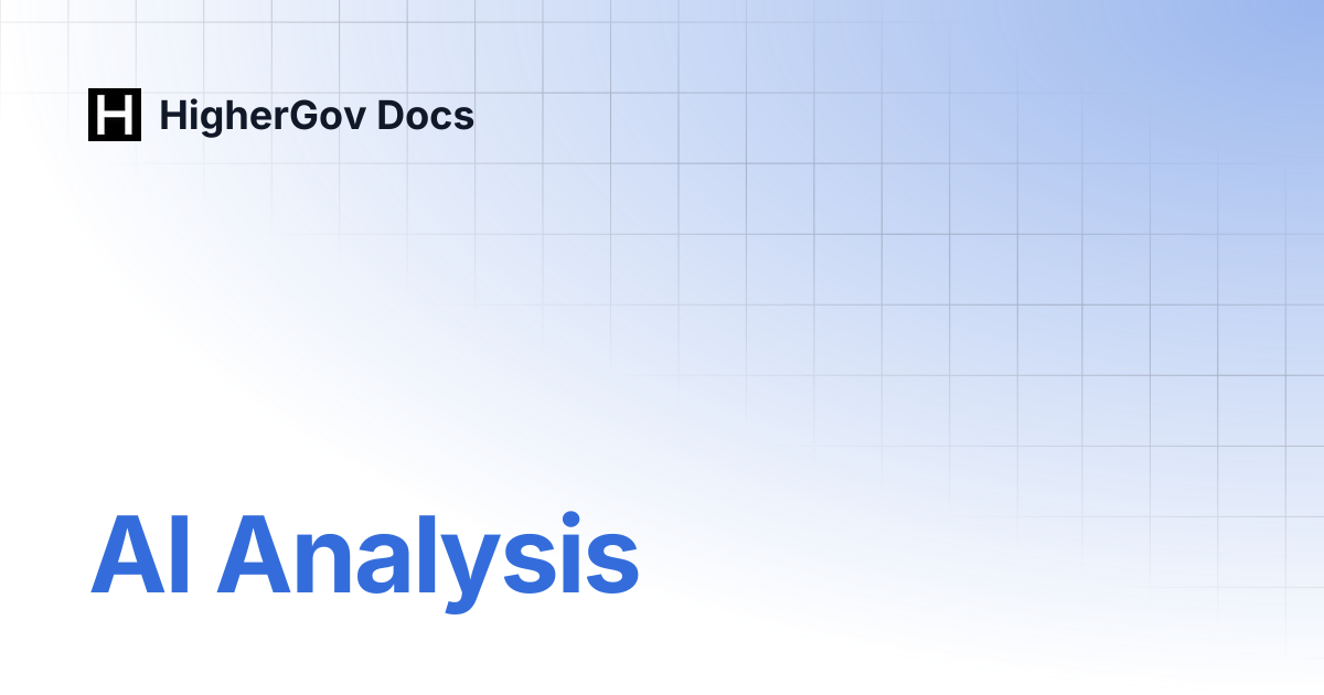 AI Analysis | HigherGov Docs